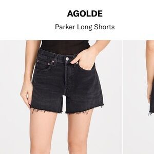 Agolde Parker Long Shorts Black 29